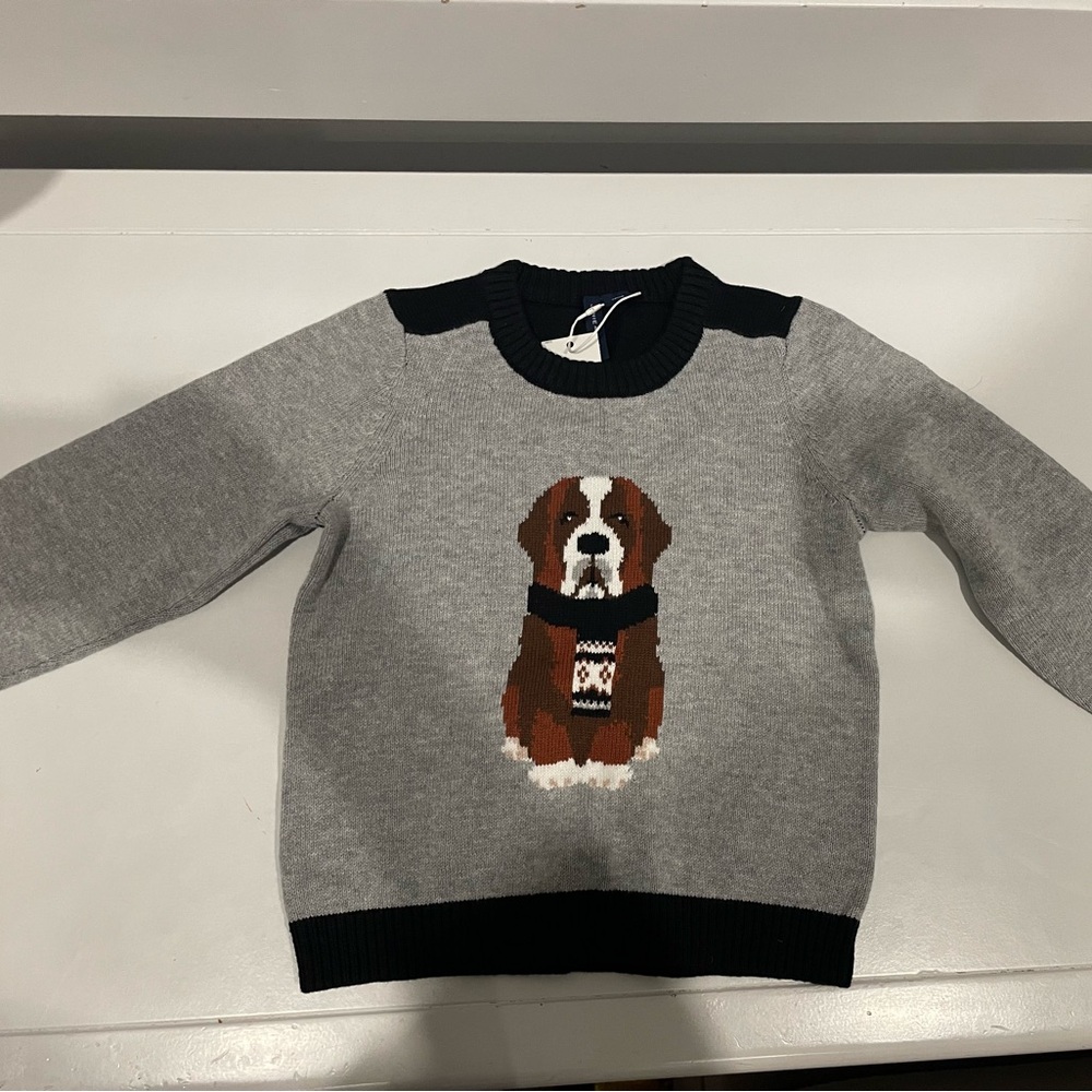 NWT - 2T - Janie and Jack Cotton Dog Sweater